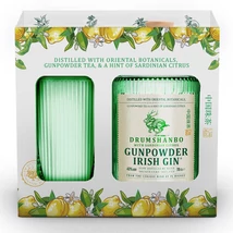 Drumshanbo Gunpowder Sardinian Citrus gin díszdobozban 1 pohárral DRS (0,7L / 43%)