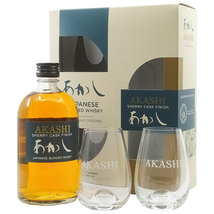 Akashi Blended Sherry Cask Finish ajándékcsomag 2 pohárral (0,5L / 40%)