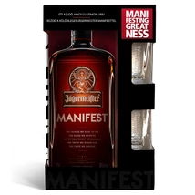 Jägermeister Manifest díszdobozban 2 pohárral (1L /38%)