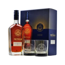 Metaxa 12 Star díszdobozban + 2 pohár (0,7L / 40%)