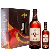Abuelo 12 éves 0,7L + Abuelo 12 éves Two Oaks 0,2L rum ajándékcsomag DRS (0,9L / 40%)