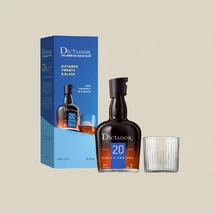 Dictador 20 éves rum ajándékcsomag 1 pohárral (0,7L / 40%)