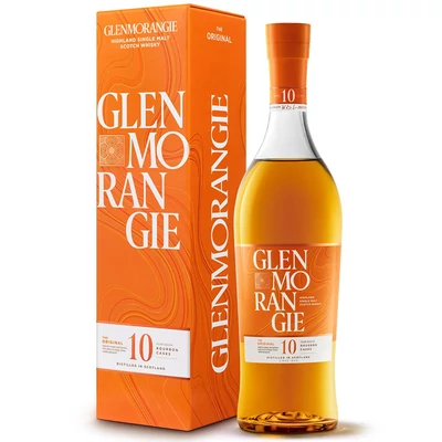 Glenmorangie 10 éves Original NEW DESIGN díszdobozban whisky (0,7L / 40%)