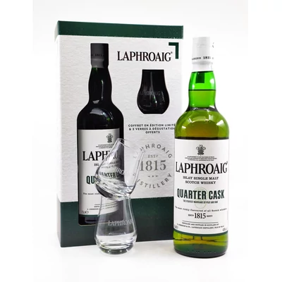 Laphroaig Quarter Cask whisky DD 2 pohárral (0,7L / 48%)
