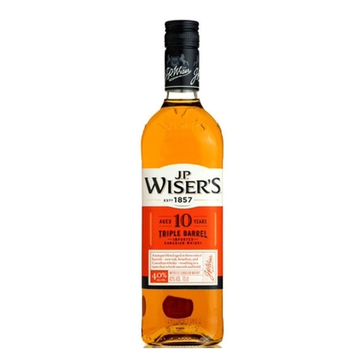 J.P. Wisers 10 éves triple barrel Canadian whisky (0,7L / 40%)