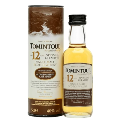 Tomintoul 12 éves Sherry Finish mini whisky (0,05L / 40%)