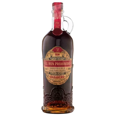 El Ron Prohibido Habanero 12 éves rum (0,7L / 40%)