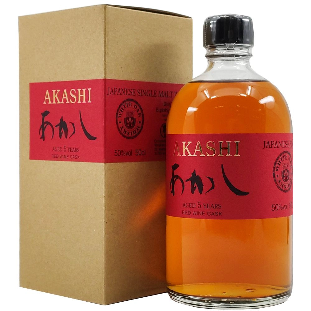 Akashi 5 éves Red Wine Cask díszdobozban (0,5L / 50%)