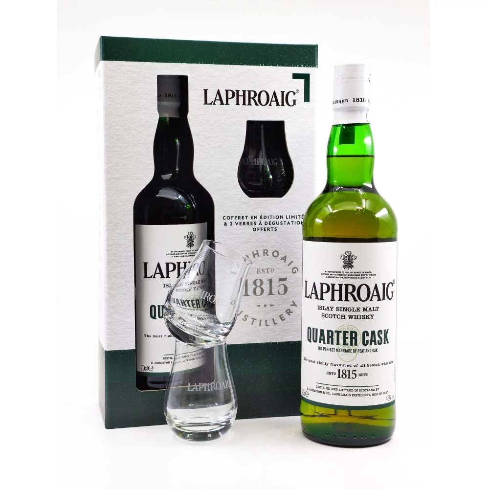 Laphroaig Quarter Cask whisky DD 2 pohárral (0,7L / 48%)