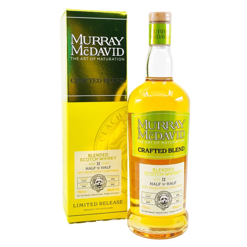Half n Half 11 éves Spey Valley Stout Finish Murray McDavid whisky (0,7L / 46%)