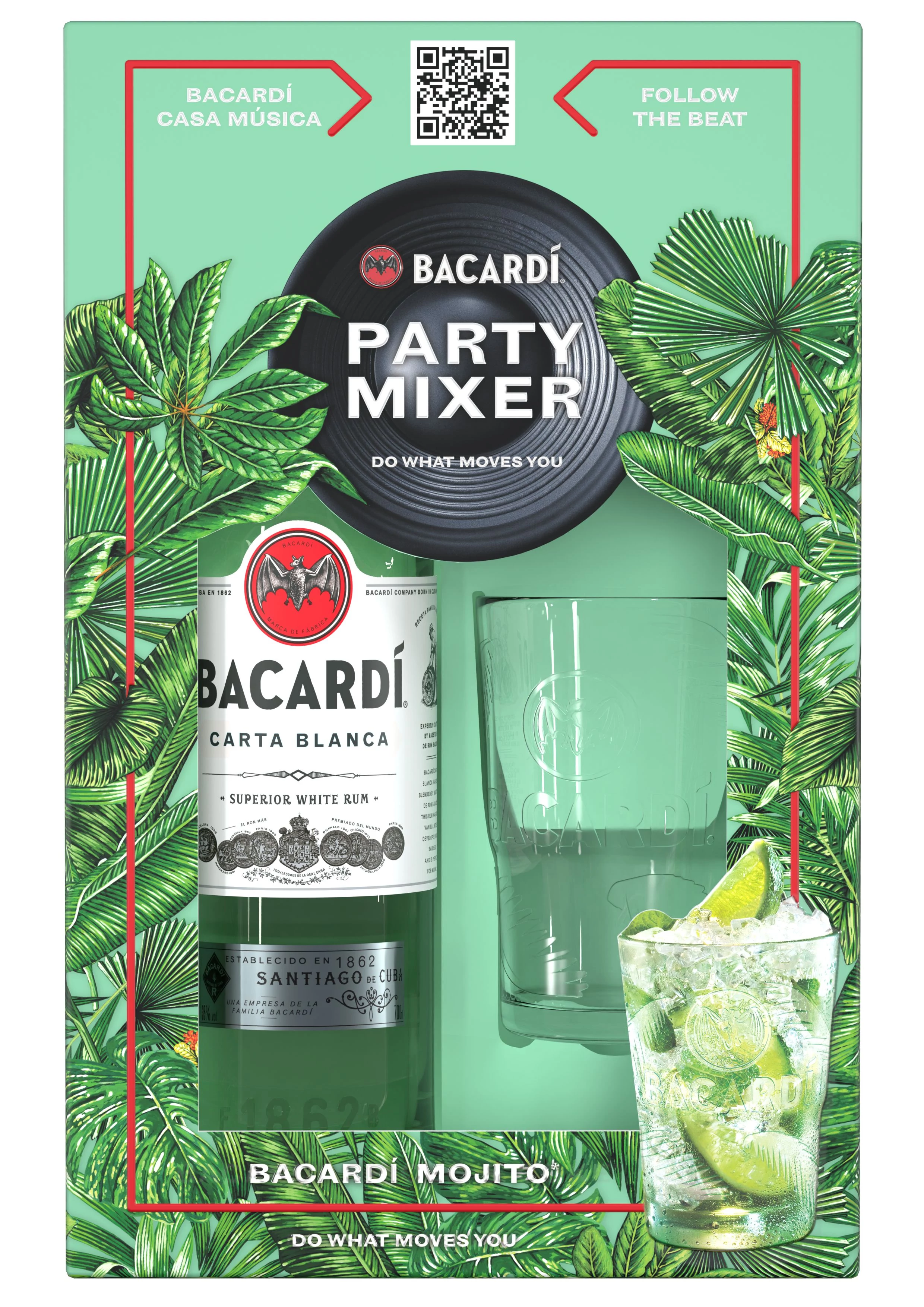 Bacardí Carta Blanca rum DD pohárral (0,7L / 37,5%)