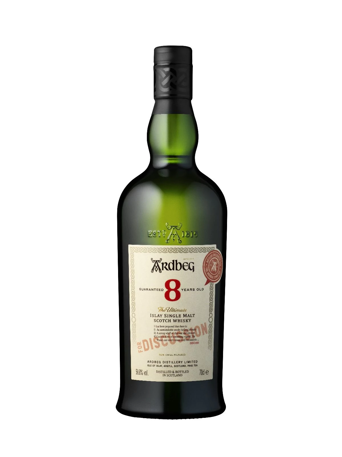Ardbeg 8 éves whisky - For Discussion DRS (0,7L / 50,8%)