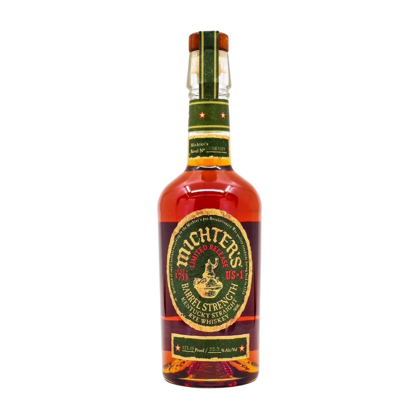 Michter's Barrel Strength Rye whiskey DRS (0,7L / 55,5%)