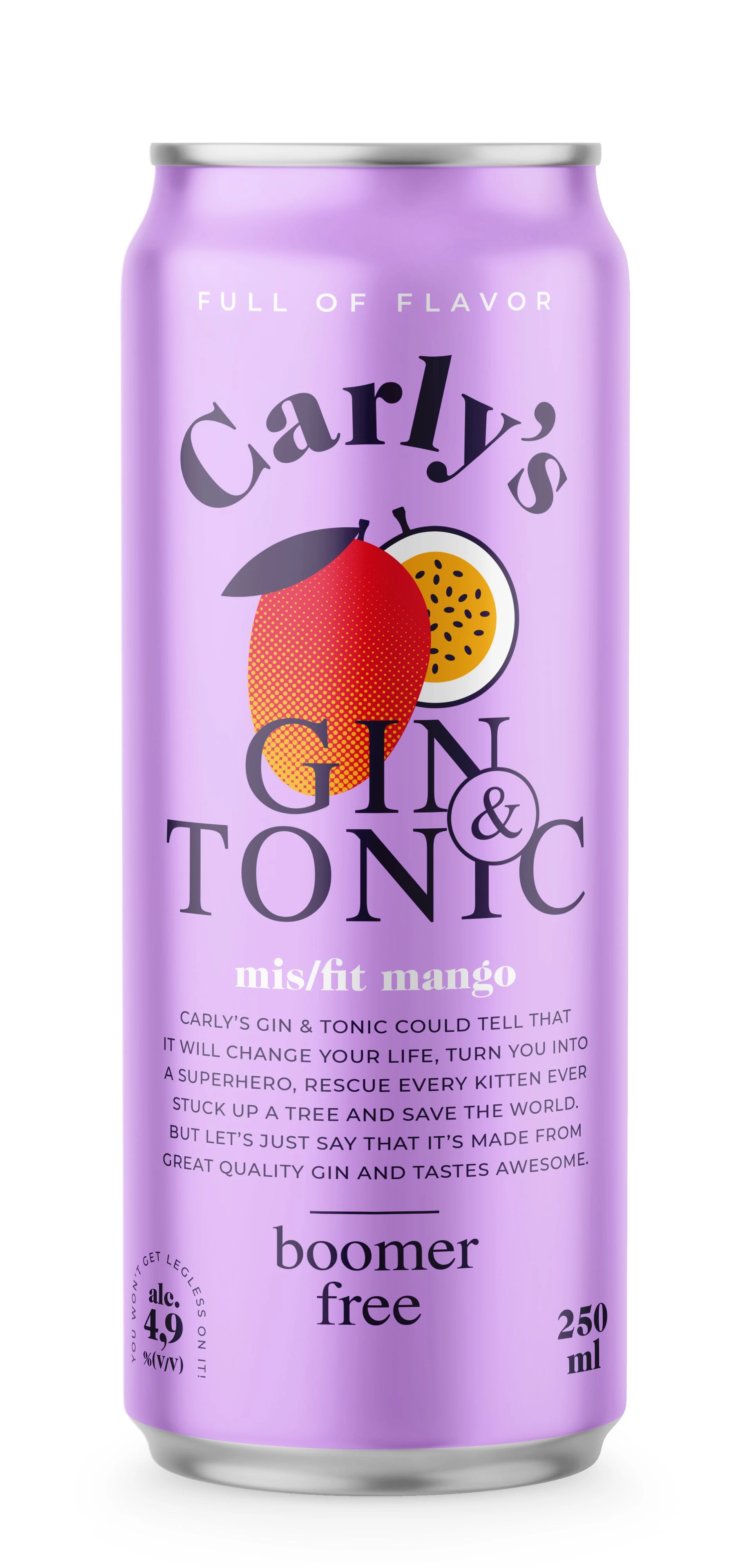 Carly's Mis/fit Mango gin & tonic RTD DRS (0,25L / 4,9%)