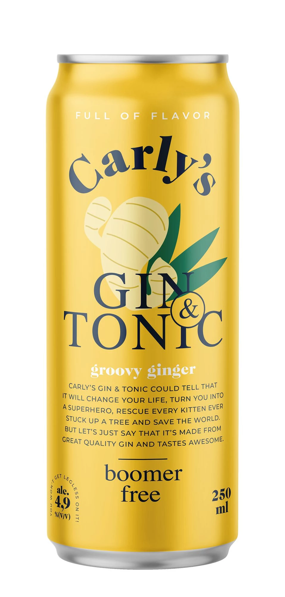Carly's Groovy Ginger gin & tonic RTD DRS (0,25L / 4,9%)