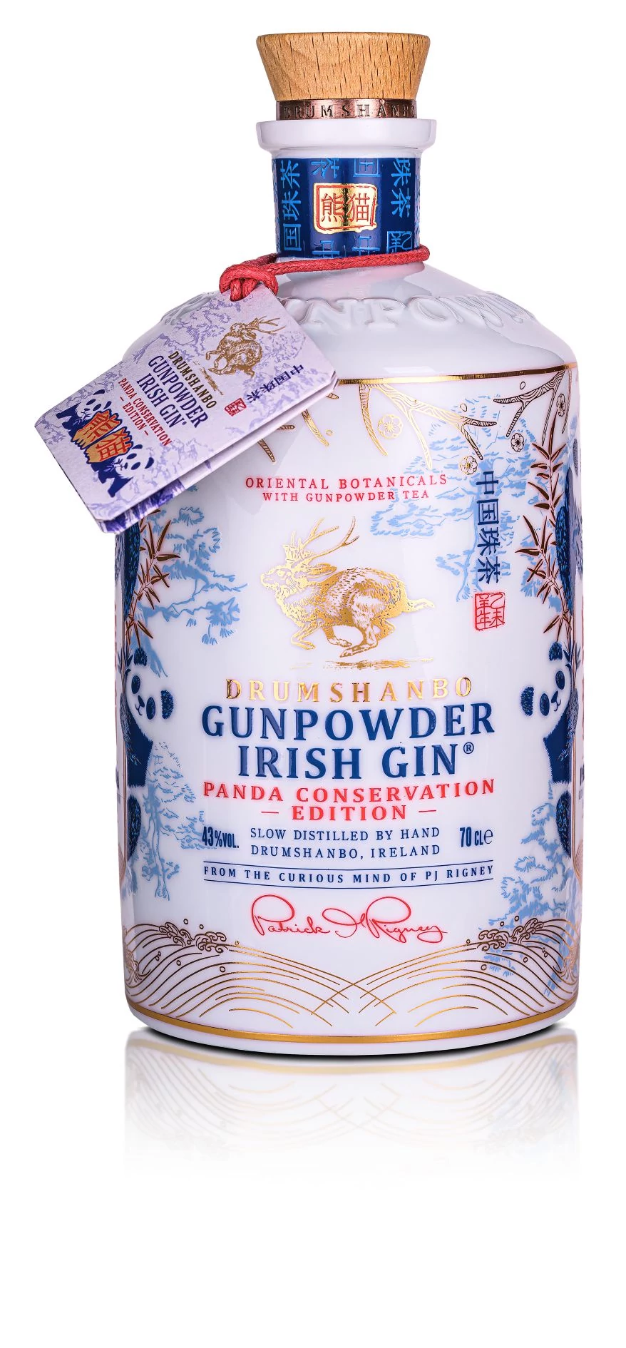 Drumshanbo Gunpowder Panda Edition gin kerámia dekanterben (0,7L / 43%)