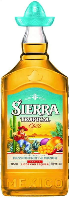 Sierra Tropical Chili tequila likőr DRS (0,7L / 18%)