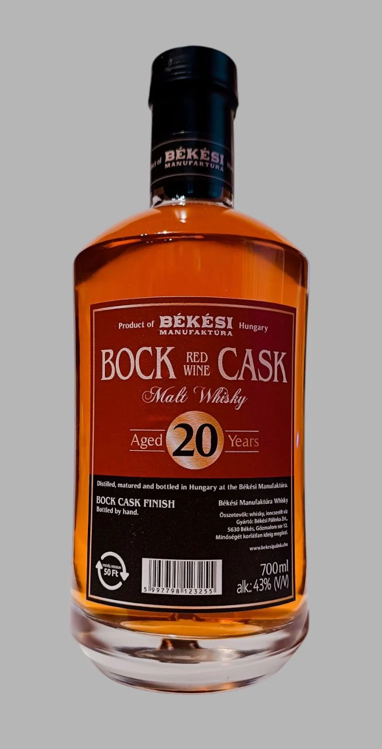 Békési Bock Red Wine Cask Malt whisky DRS (0,7L / 43%)