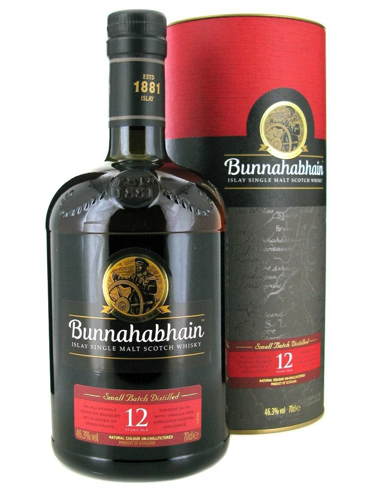 Bunnahabhain 12 éves whisky DRS (0,7L / 46,3%)