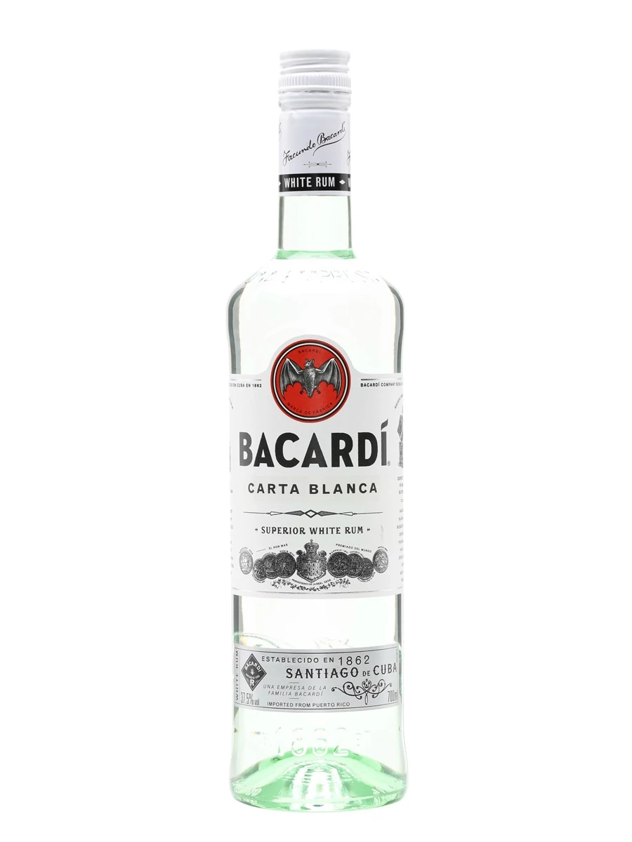 Bacardí Carta Blanca rum DRS (1L / 37,5%)