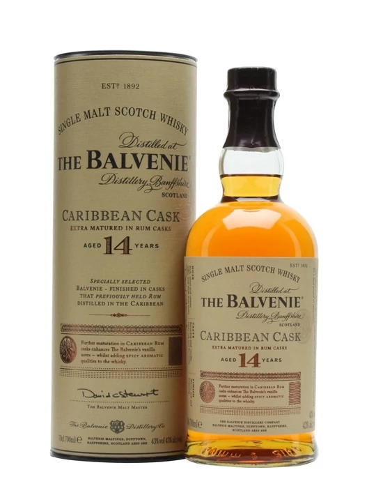 Balvenie 14 éves Caribbean Cask whisky (0,7L / 43%)