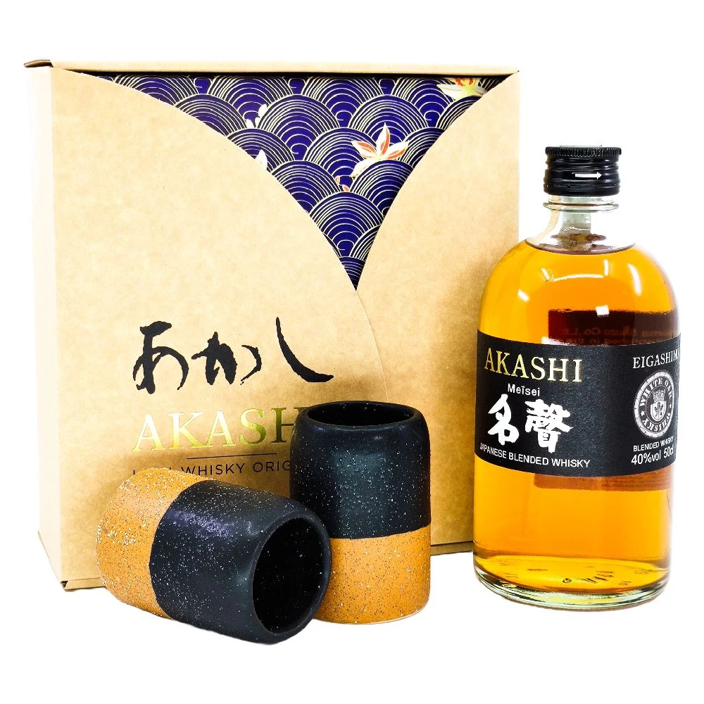 Akashi Meisei whisky DD 2 pohárral (0,5L / 40%)