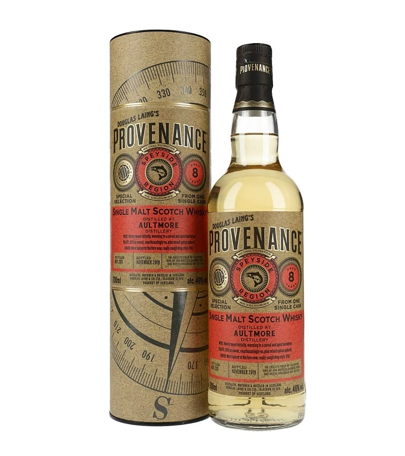 Aultmore 8 éves Provenance whisky (0,7L / 46%)