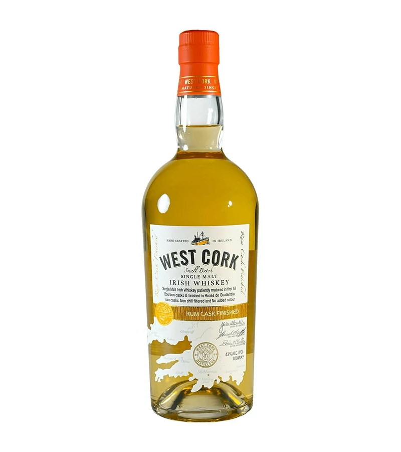 West Cork Small Batch Rum Cask whiskey (0,7L / 43%)