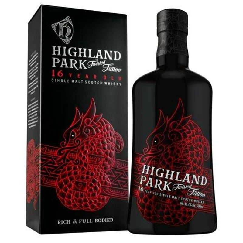 Highland Park 16 éves Twisted Tattoo whisky (0,7L / 46,7%)