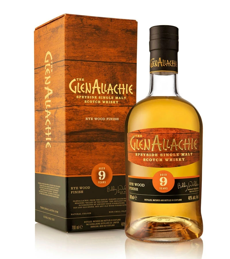 GlenAllachie 9 éves Rye Cask Finish whisky (0,7L / 48%)