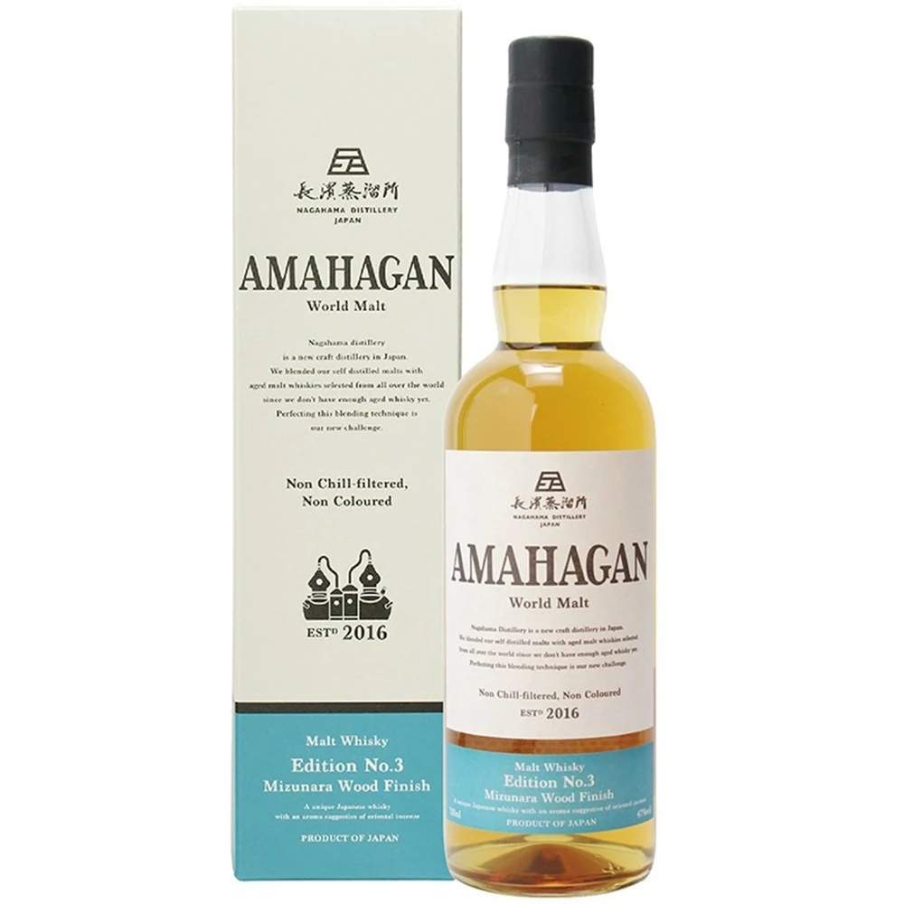 Amahagan World Malt Edition No.3 Mizunara Wood Finish whisky (0,7L / 47%)